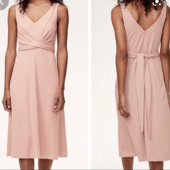 Aritzia Wilfred Darcell MIDI Dress Black - Picture 2 of 7